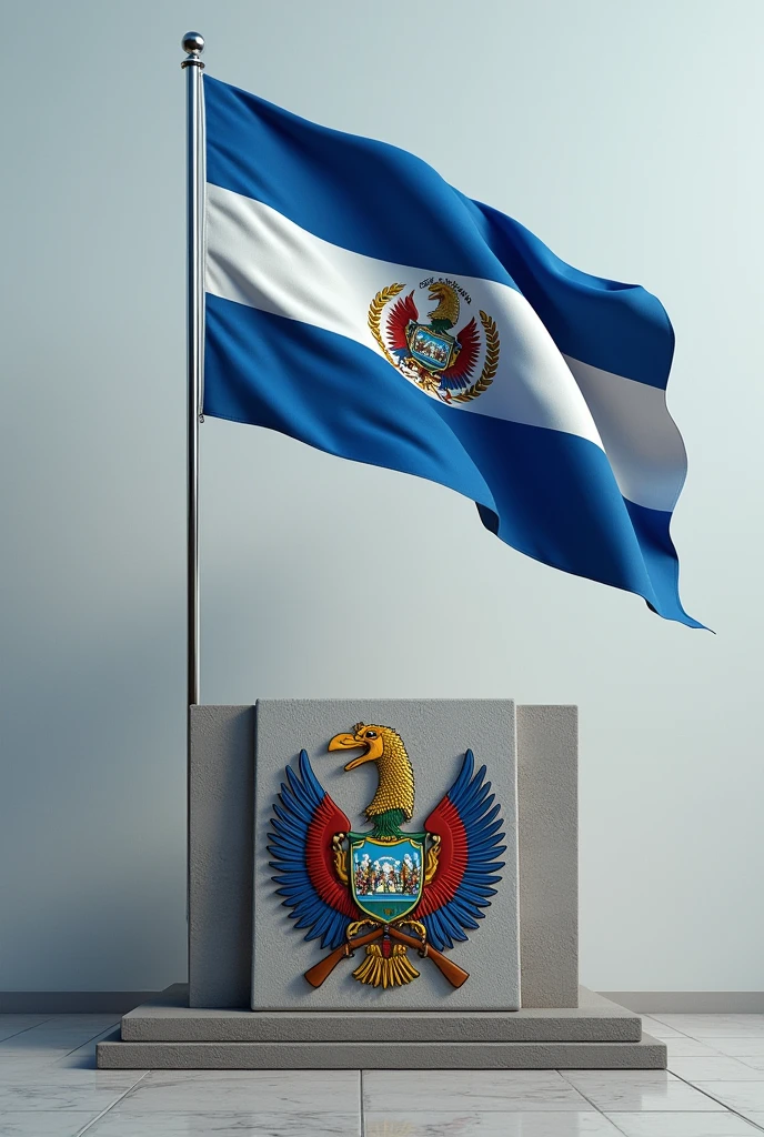 AN IMAGE OF NATIONAL LAW WITH THE FLAG OF EL SALVADOR and the Salvadoran coat of arms