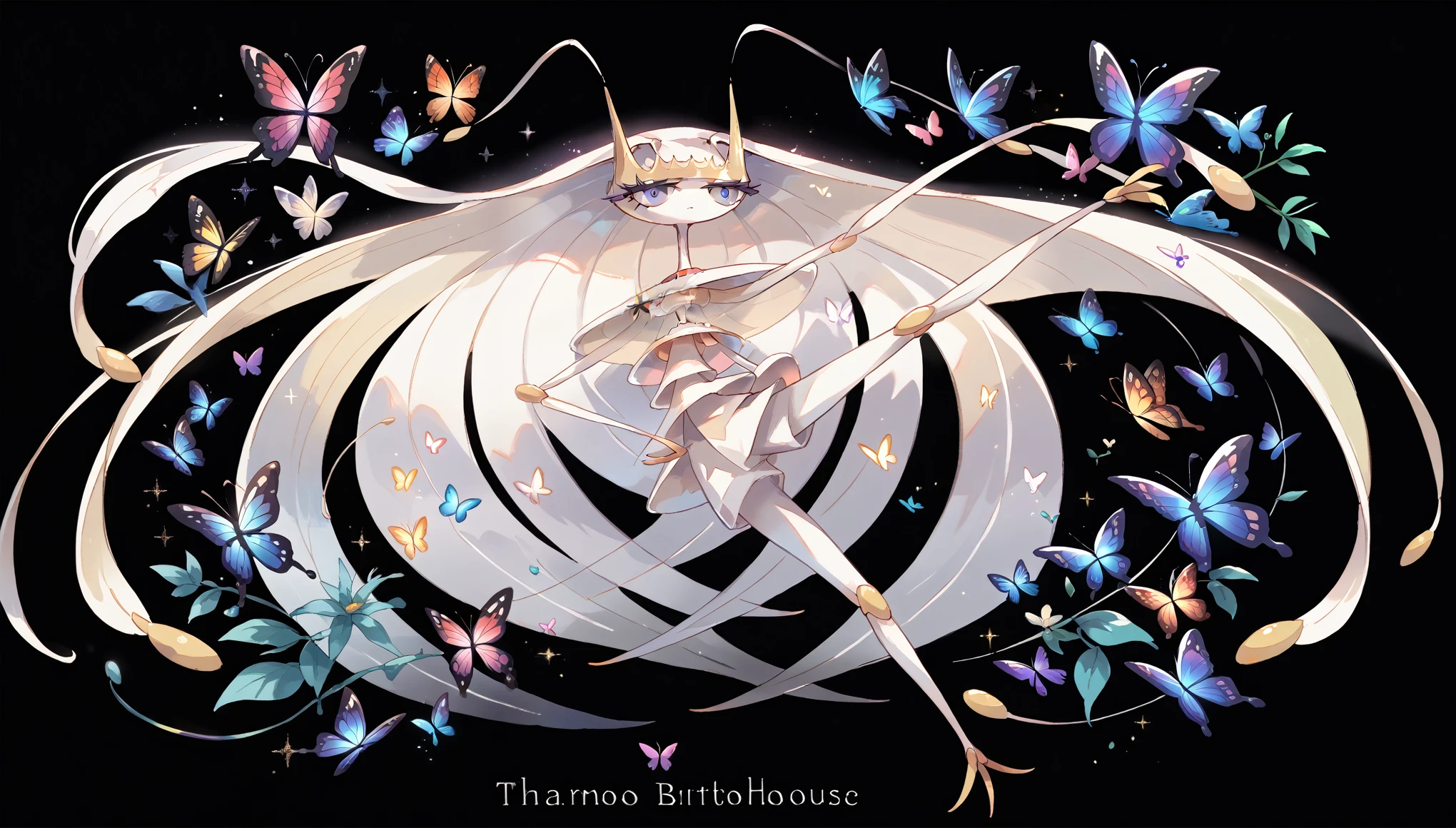 ((Colorful butterflies with gorgeous ornaments and flowers on black background)), ((pheromosa)),(harmony of butterfly), Butterfly, intricate digital painting, (mechanical butterfly), highly intricate and colorful, dark but detailed digital art, Highly detailed symmetry, detailed digital artwork, Symmetrical intricate details, plethora of colors,colorful intricate masterpiece,beautiful,pokemon,{Look at viewers},(Clear eyes), ((Roundhouse kick:1.2)),(action),(Daytime desert),2 fingers,(Thin toes),(overlooking:1.3),(blue light particle),spin blur,