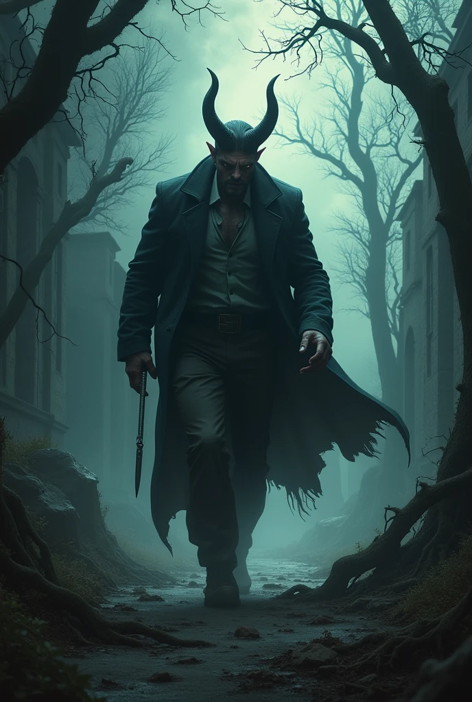 (A handsome devil men hunting down a women dark