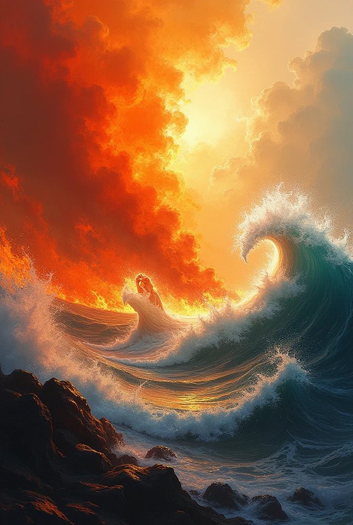 sea of fire and wind, abstract