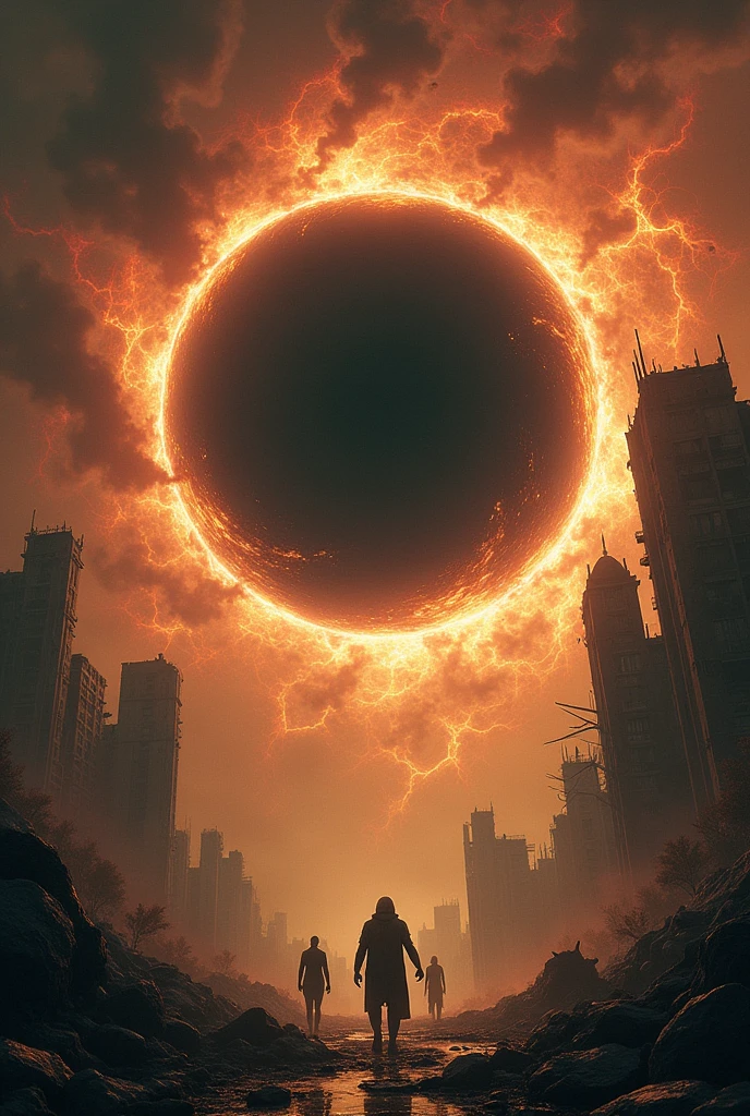 Domain expansion with an apocalyptic scenario and a black hole

