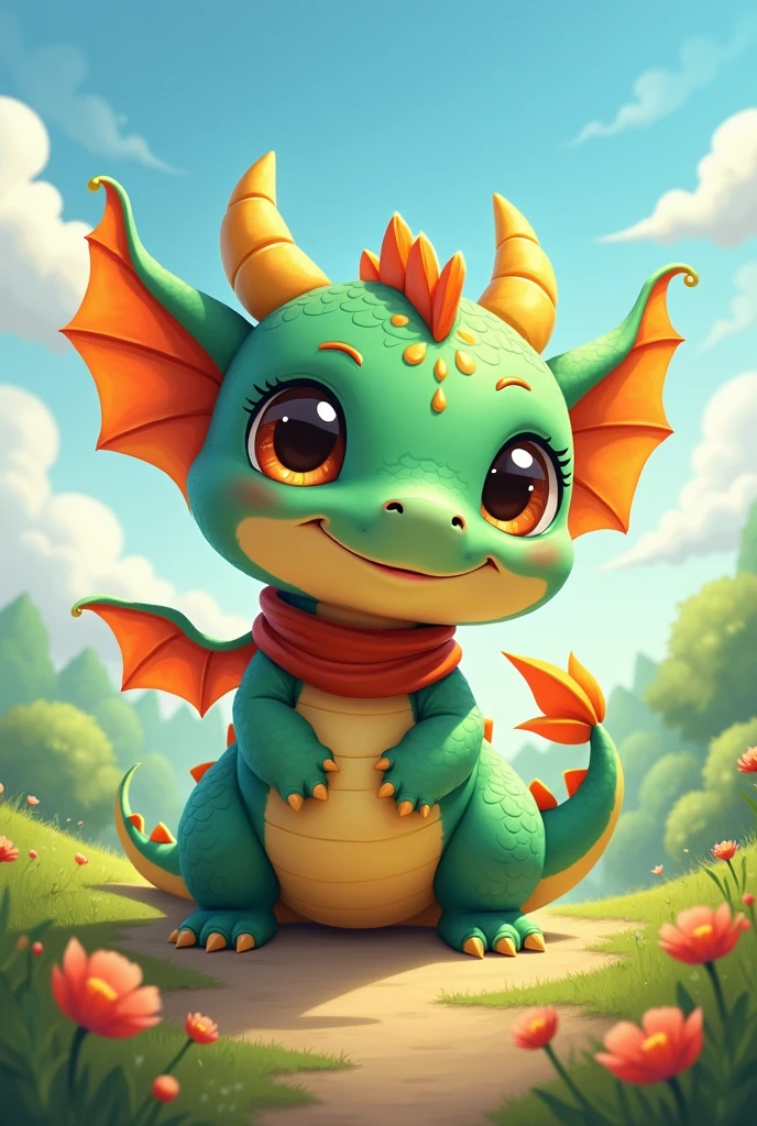 Petit dragon cute cartoon