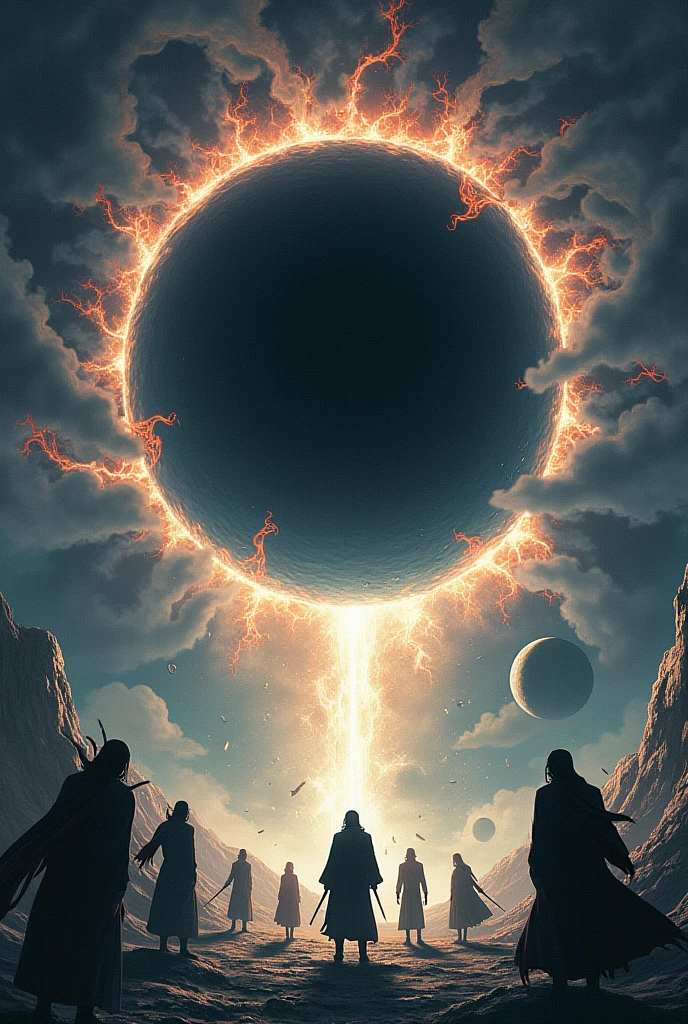 Jujutsu Kainse domain expansion with an apocalyptic scenario and a black hole