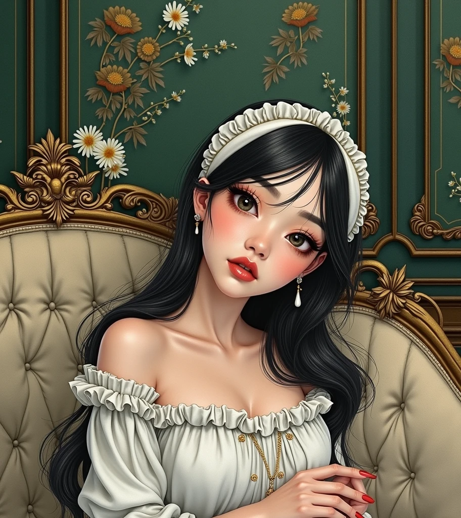 young woman in underwear, dog position, Detailed eyes, detailed lips, ใบหน้าที่มีรายVery detailed, Long eyelashes, sensuality, Erotic, intimate, charming, beautiful, beautiful, perfect body, elegant, elegant, Detailed fabric, High quality, 8ก, Very detailed, realistic, photorealistic, Physical rendering, bright colors, incredible light, Mood swings, cinema, Dark and artistic