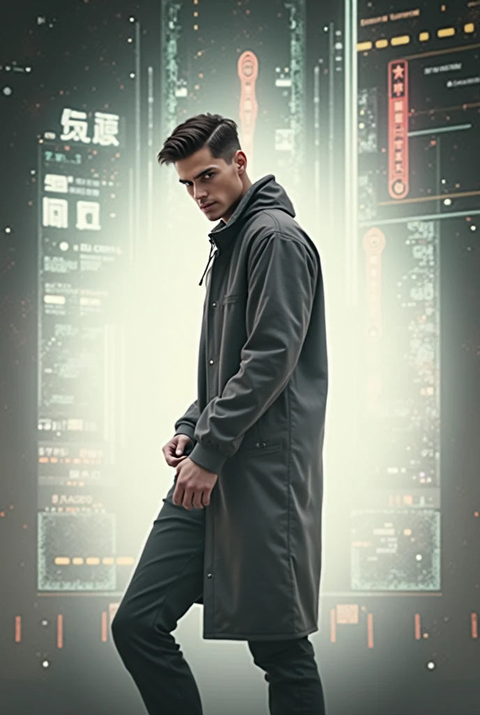 Change background cyberpunk handsome boy, relastic ,face 8k ultra