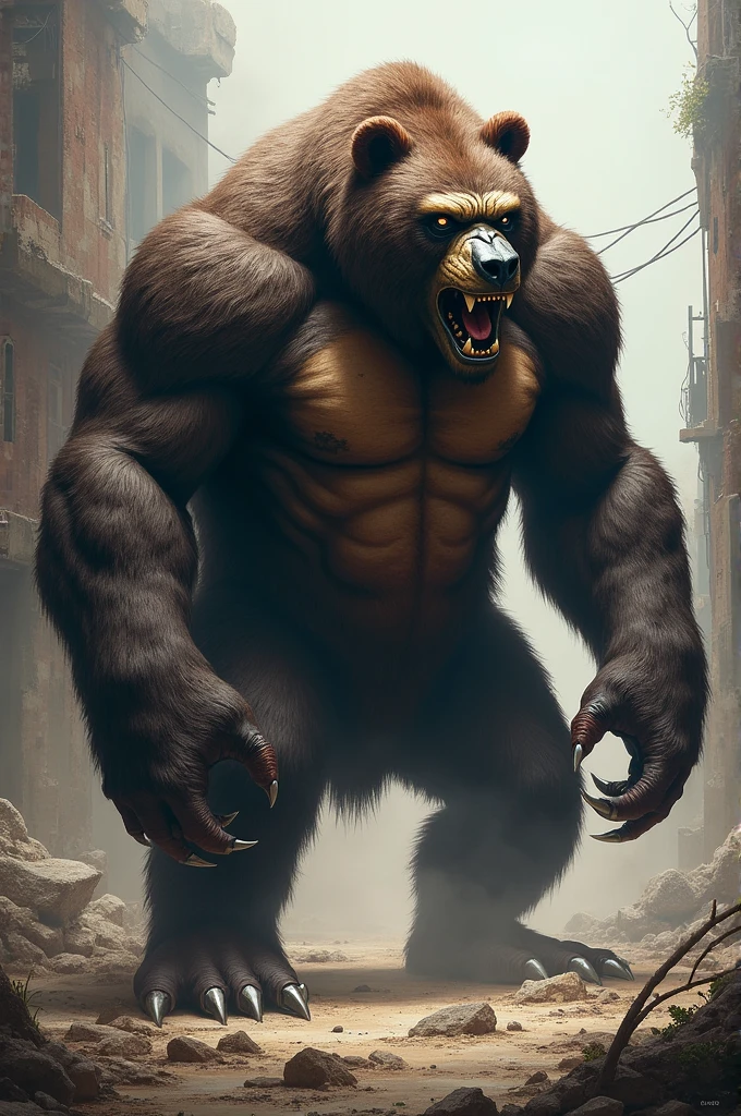 Fusion of a bear with a mutant gorilla