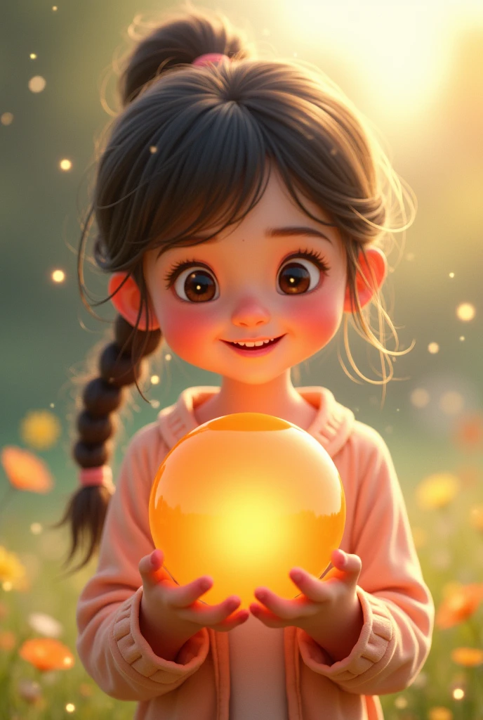 Girl holding a ball