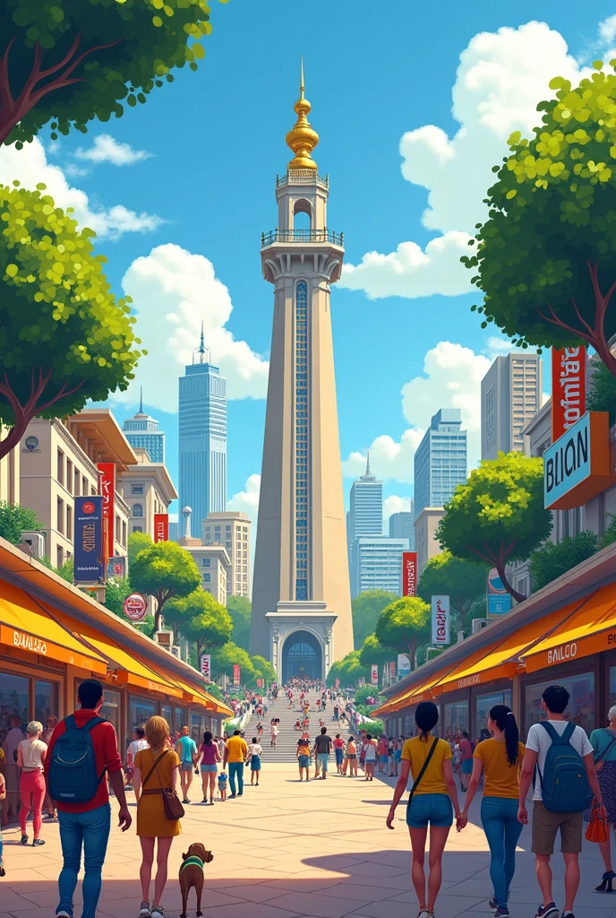 Image of a tourist attraction in São Paulo, illustration.