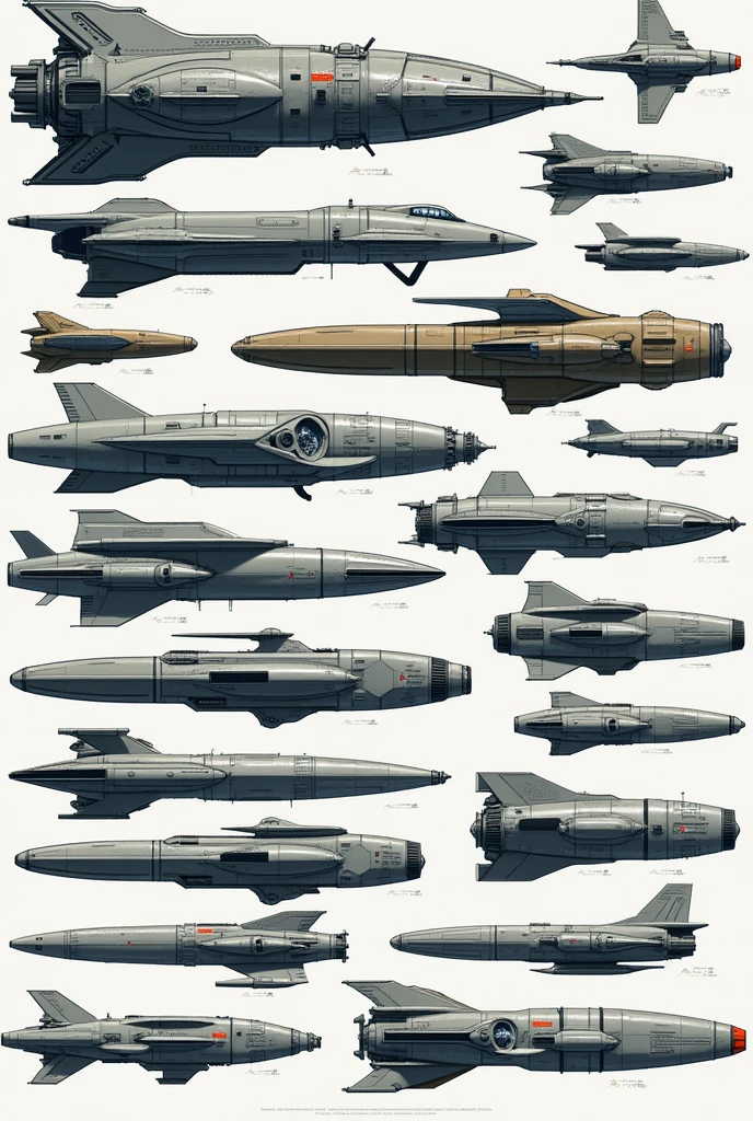 Different styles of human spacecraft 