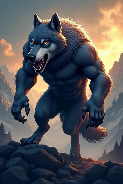 Wolf mascot logo