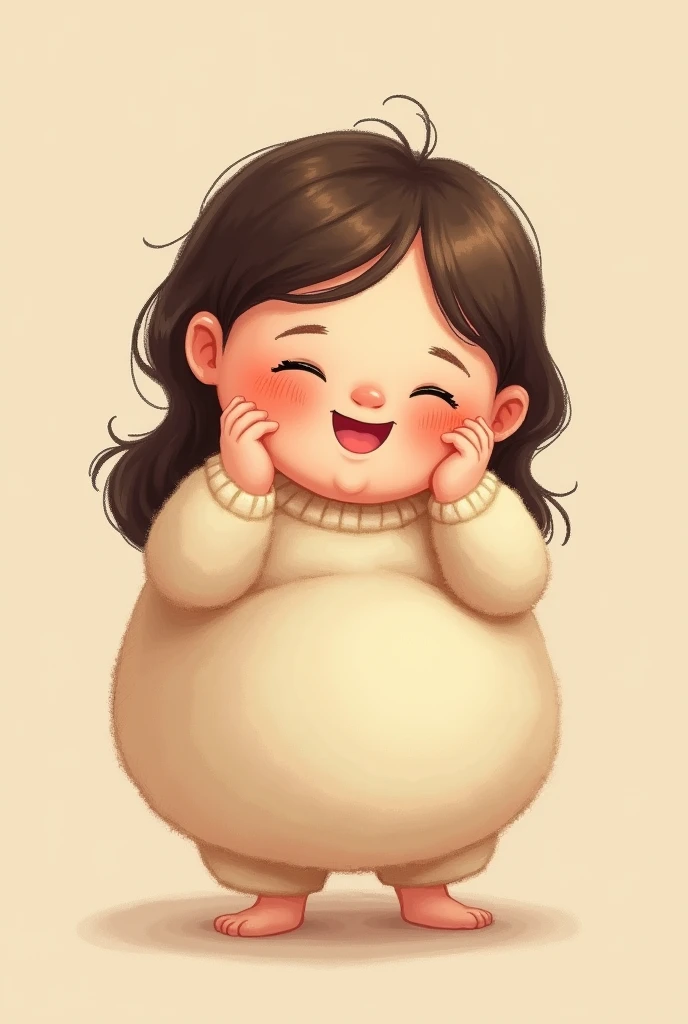 A small, chubby woman