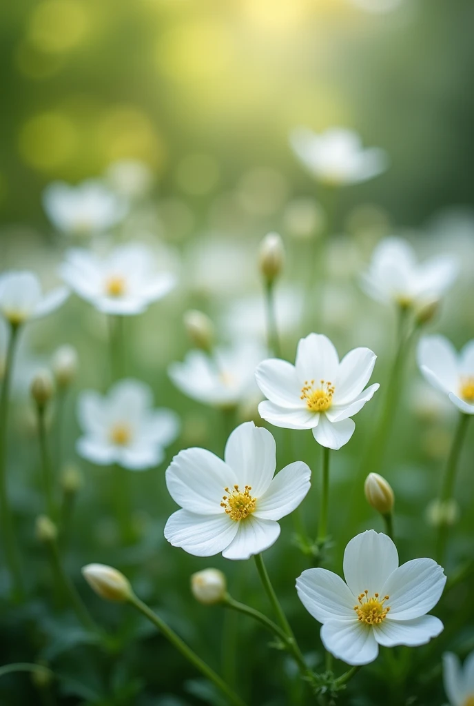 White flower garden
