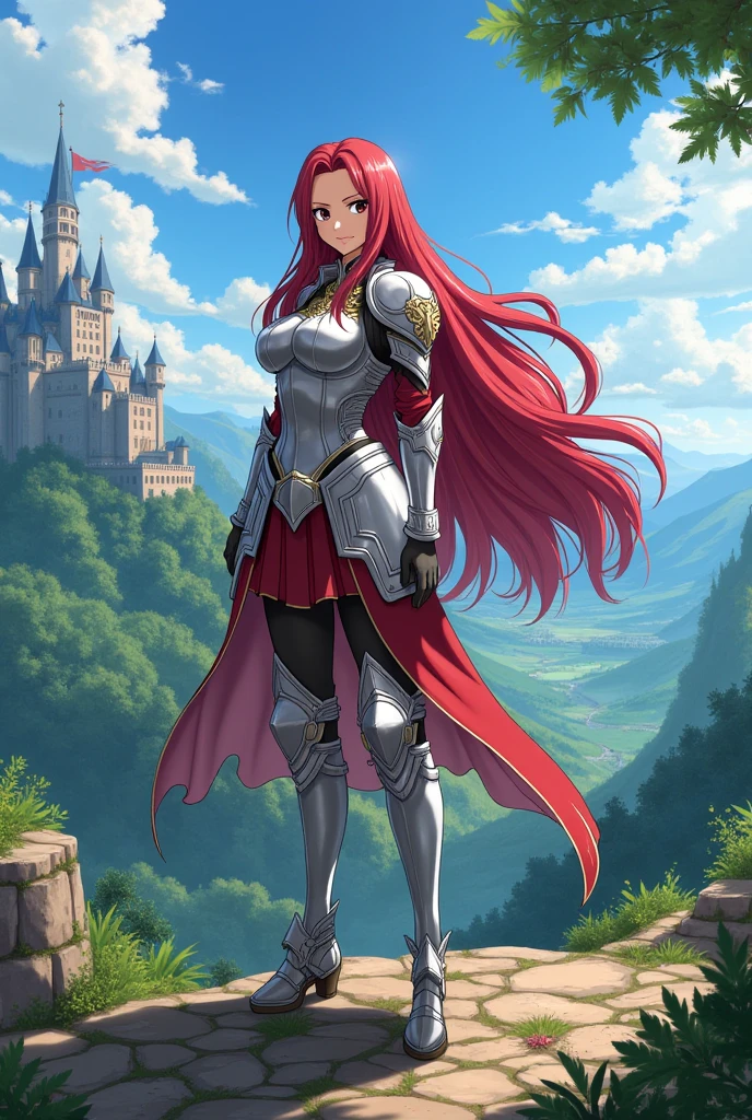 Erza Scarlet do anime Fairy Tail aventureira adulta, anime features in medieval times