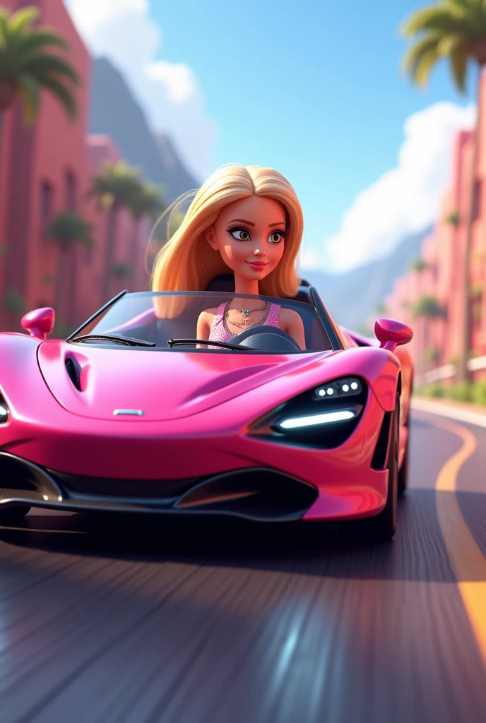 Barbie - Sports Car Animated Image