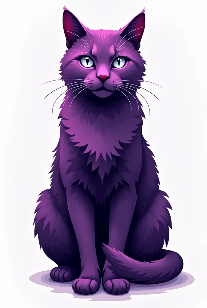 cat, purple, logo, cool