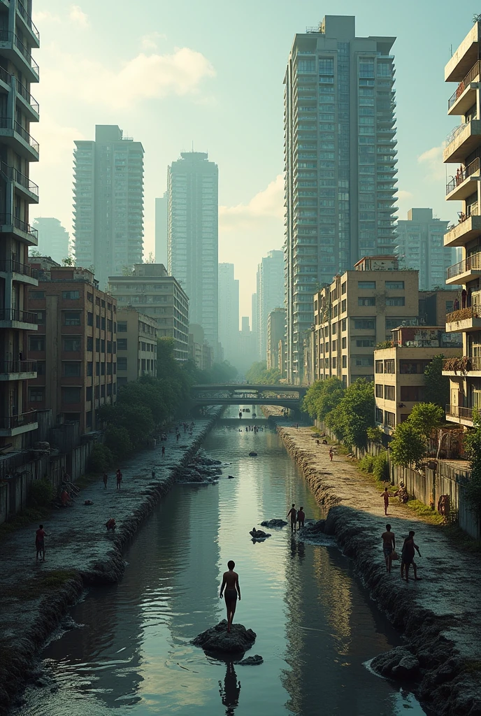 IMAGE OF THE CITY OF LA PLATA SHOWING URBAN PROBLEMS SUCH AS FLOODING ,INEQUALITY UNCONTROLLED URBAN GROWTH