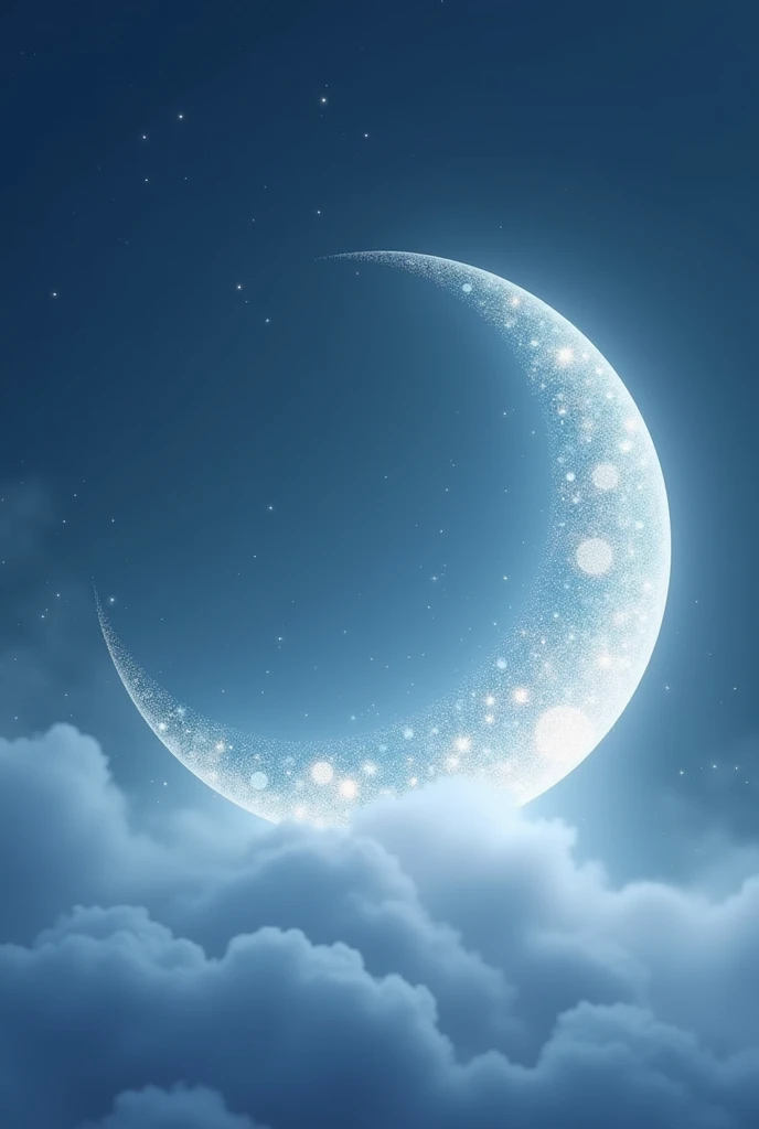 Create me a branded logo "bloom" Moon themed with blue and silver colors