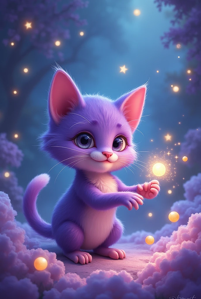 cat, purple, game, twinkle