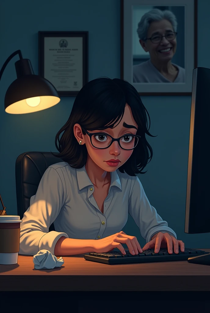 Work on your computer、Unwell mother、