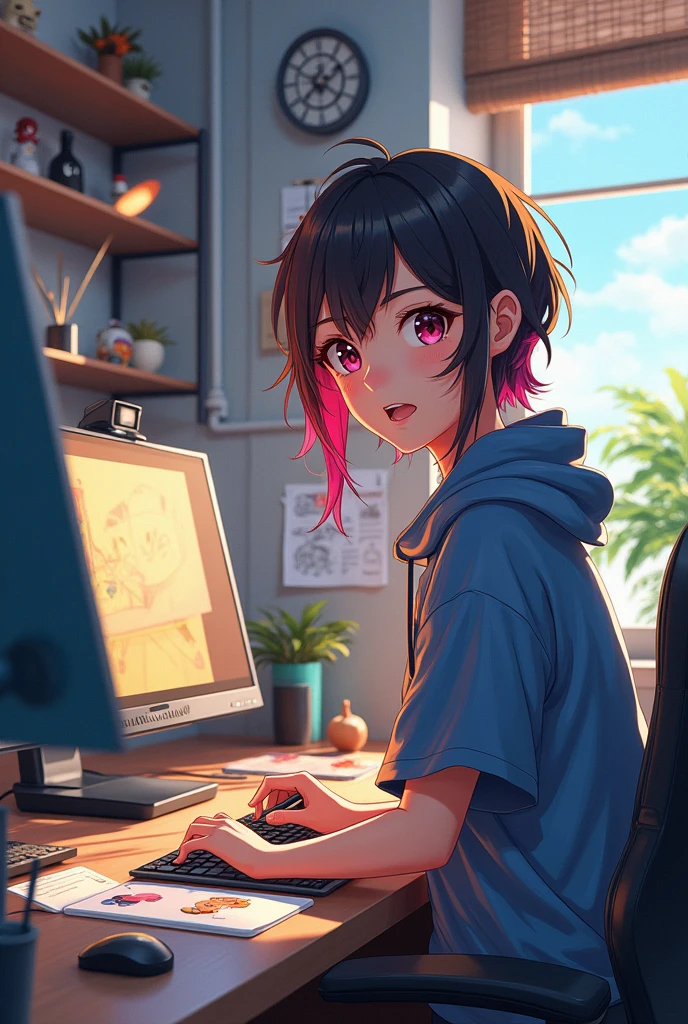 Young anime content creator