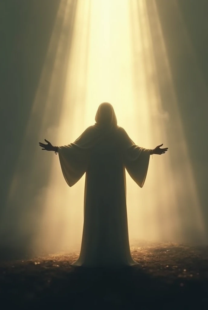 Make a silhouette image that represents this text "Come to me, All of you who are weary and burdened, and I will give you rest"
