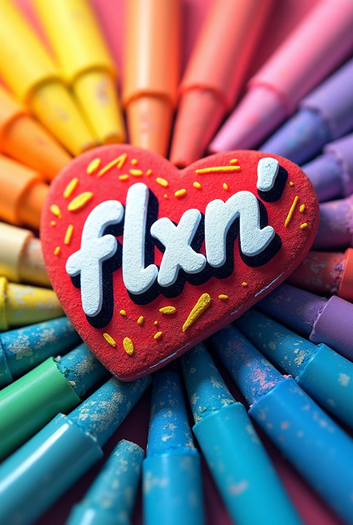 My application is called " flxn' ", make the logo eye-catching with a vibrant color. This app is about sharing interests, images and to communicate with others and getting a necessary information. Make it easier to draw and colored by oil pastel