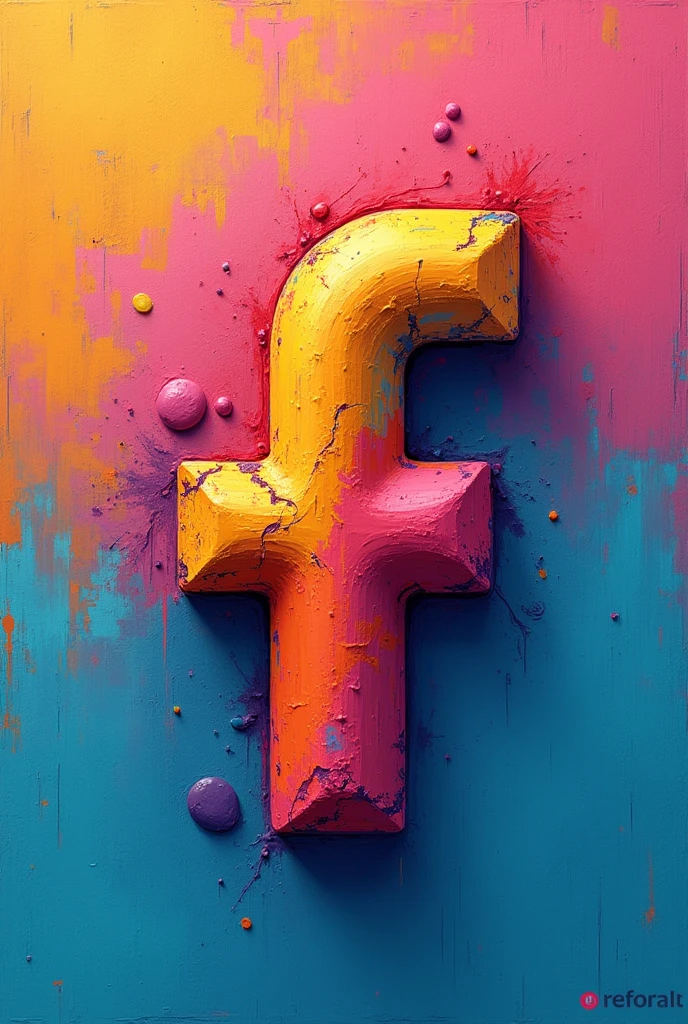 My application is called " f' ", make the logo eye-catching with a vibrant color. This app is about sharing interests, images and to communicate with others and getting a necessary information. Make it easier to draw and colored by oil pastel