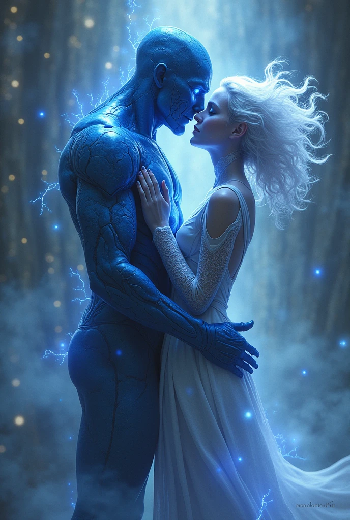 Sacrier Wicht and Vision from Avengers kissing