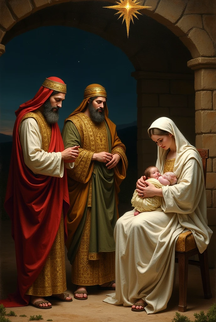 Recreate Tissot's painting of the three wise men