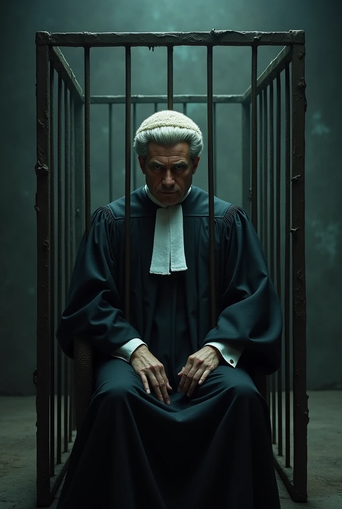 A judge trapped in a cage