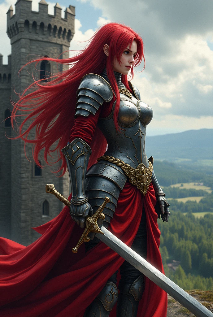 Erza Scarlet de Fairy Tail versão medieval