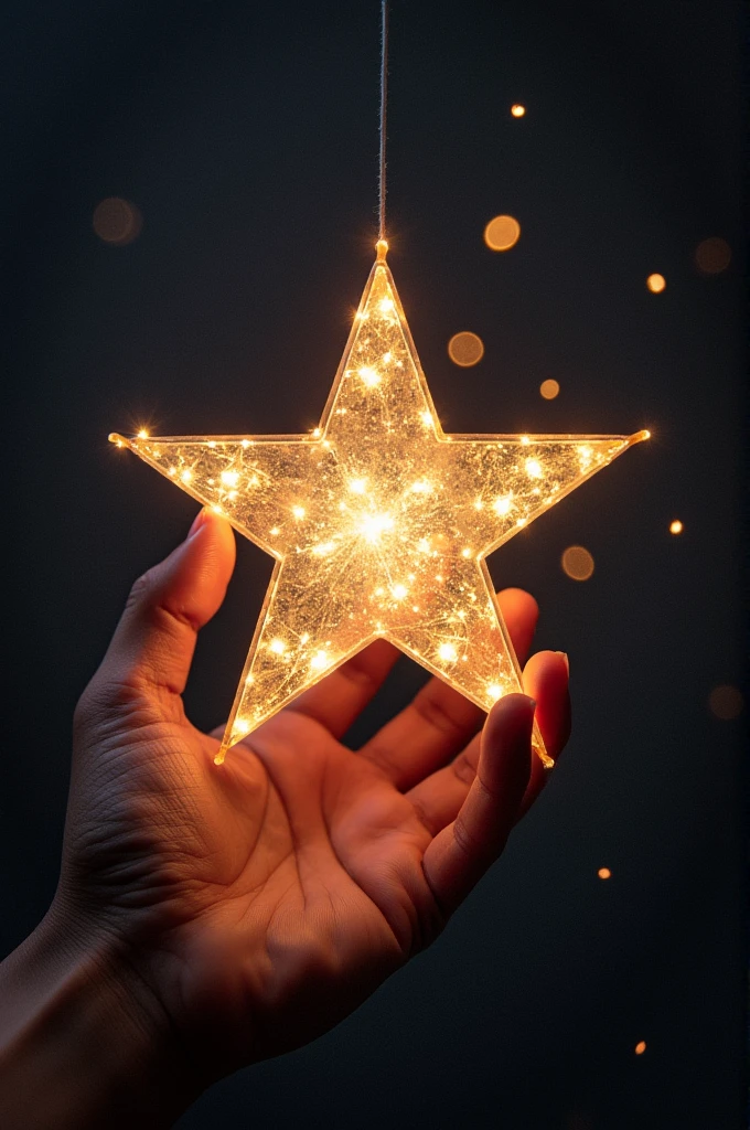 Make a star that is not shiny and is the same as the others., but apart from all, just as small as the others