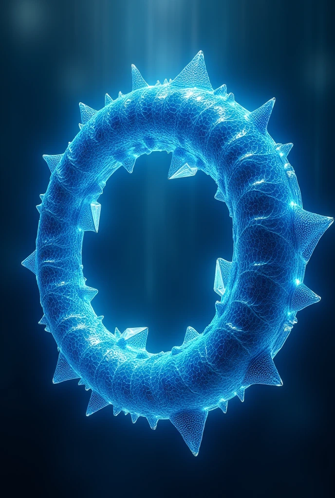 A chakram blue with shark details