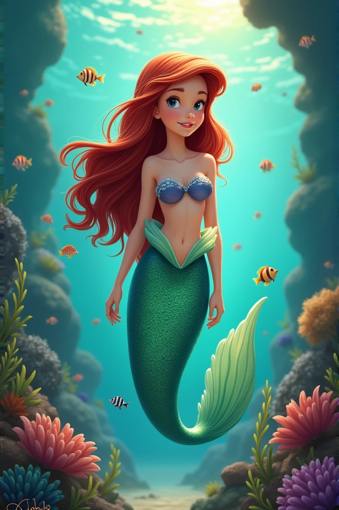 Create a picture of the little mermaid