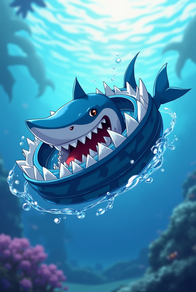 Anime yo-yo with shark details