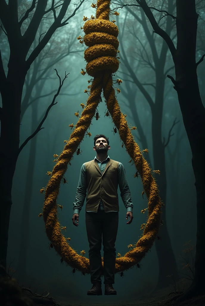 Dead man&#39;s noose made by bees
