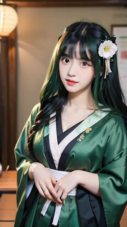 high school２Grade Beautiful Girl, A dignified appearance,
It stretched smoothly and smoothly.、Green Black Hair,
The straight bangs also add to the look.、A beautiful face, like a Japanese doll.
I&#39;m not a tall person.、Although she has the body of an adolescent、Wearing a gorgeous furisode,
１６of age、A girl in full bloom, Petite body, In the Japanese-style room,
Kimono is completely open，Bust size is about D cup,
HD, The skin is radiantly white, For the audience, Full body photo，