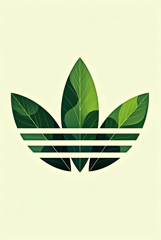 Create me a hippie adidas logo in green tones that doesn't have the cannabis leaf