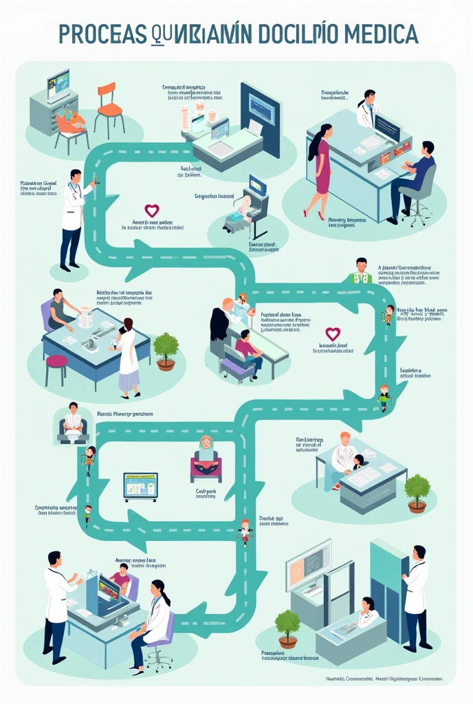Create a small mind map of some process you know from your field of study. (biomedicine), describing the entire step by step, from the patient's arrival to departure. (In the language Portuguese Brazil)