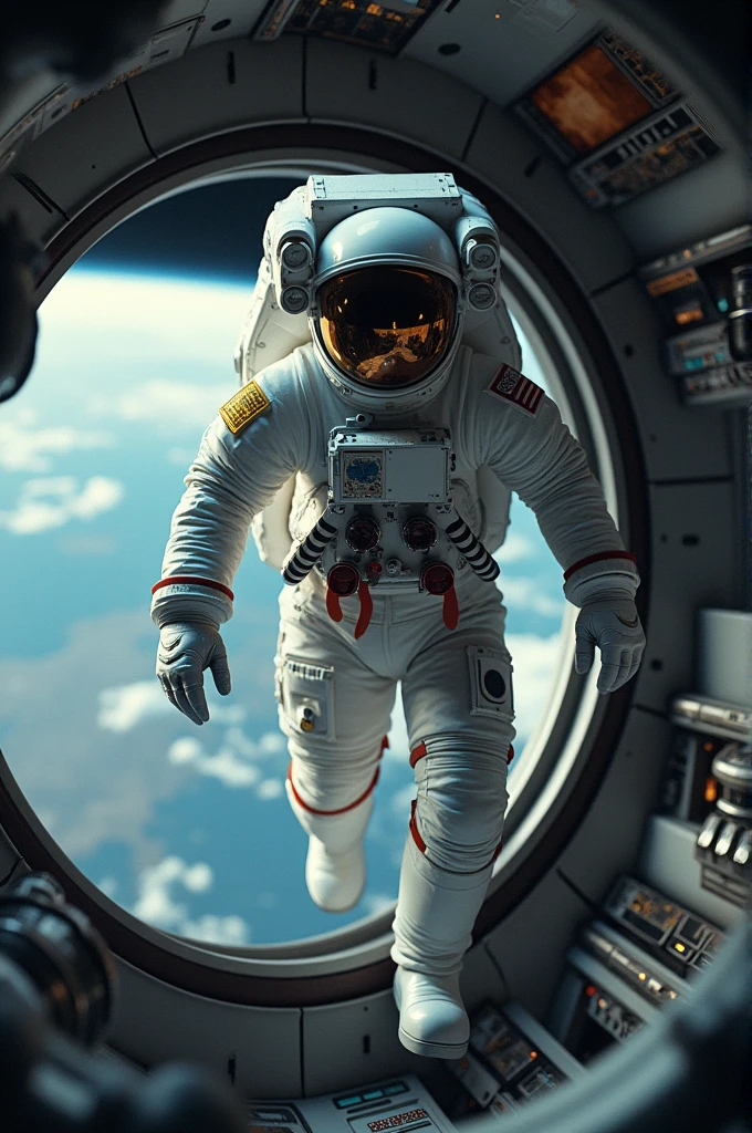 The astronaut decides to record his experience and what his work day in space is like