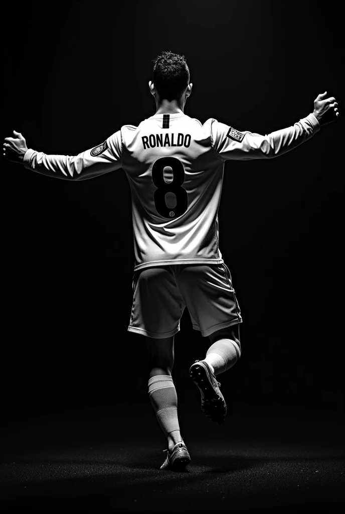 Cr7 suiee celebration design in real Madrid
More aesthetic in black background
Cr7's back not front with iconic moment