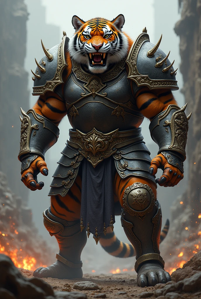 Tiger warrior with armor