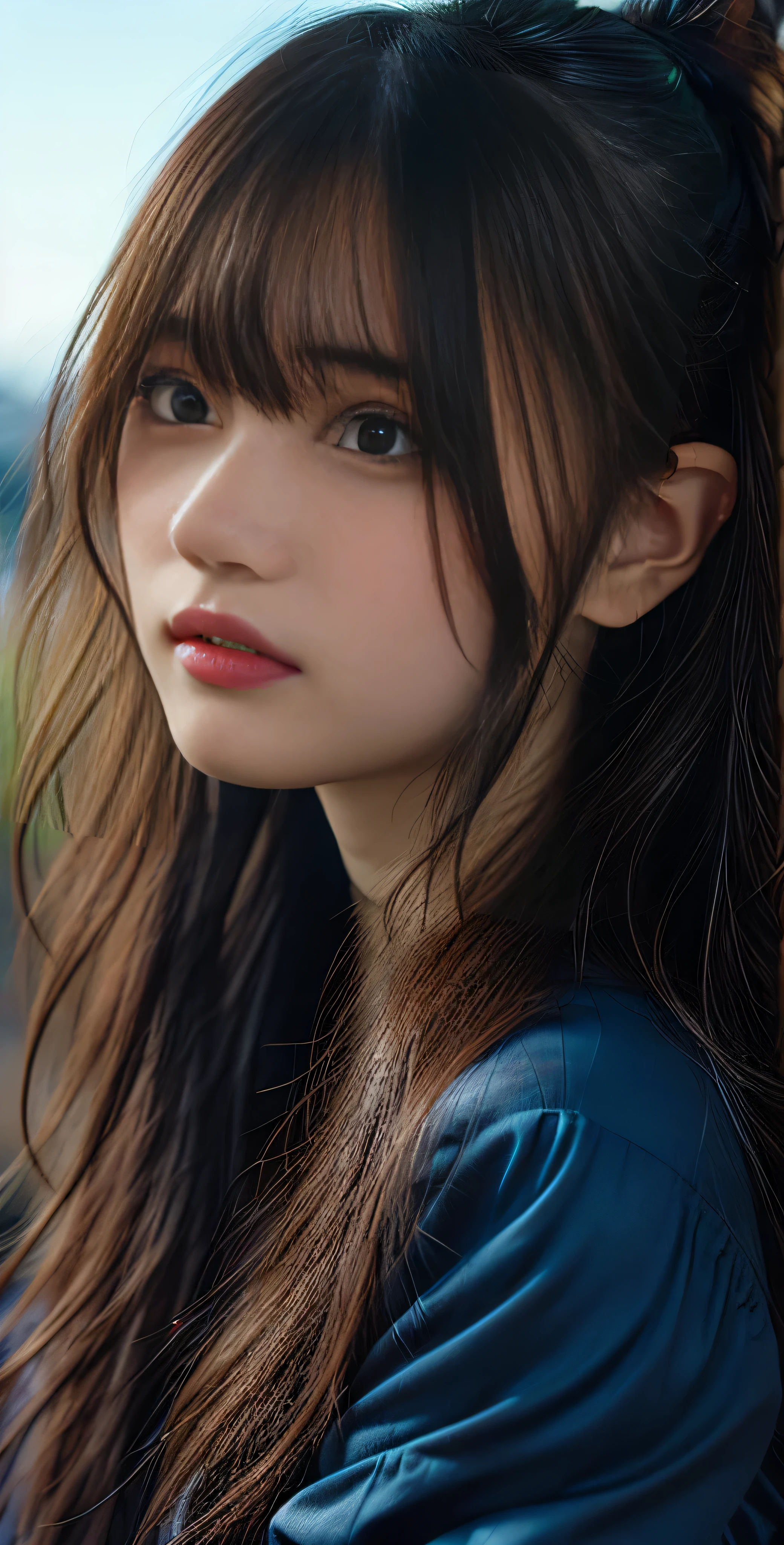(logo、masterpiece、8k、Tabletop、RAW Photos、wonderful、最high quality、Photorealistic and very detailed CG composite 8k wallpaper、high quality、Very detailed、Narrative poem、Particle Effects、Dynamic Effects、Depth of the Boundary)What is written is、Cinematic Light、Lens flare、Ray Tracing)、Fantasy、(Purple Dress)、(night、Night Sky、Starry Sky、full moon)、(Girl looking up at the sky)、sit、cute、Japanese style、 (smile)、Long Hair、Strong winds、(Hair blowing in the wind)、Natural light、moonlight、(Landscape photography)、(Very huge and lewd breasts bigger than her face:1.Emphasis on 95)、(Low position)、(Low Angle)