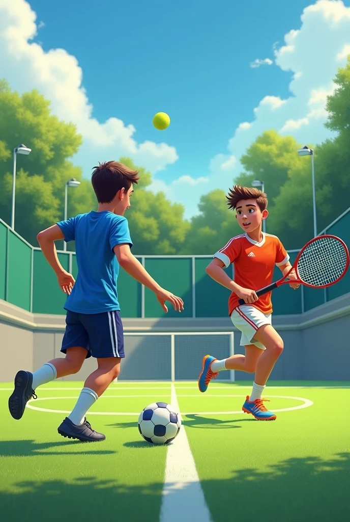 It seems that Cristian and Israel like different sports. Cristian prefers football (soccer), while Israel enjoys playing tennis. Everyone has their own favorite sport..