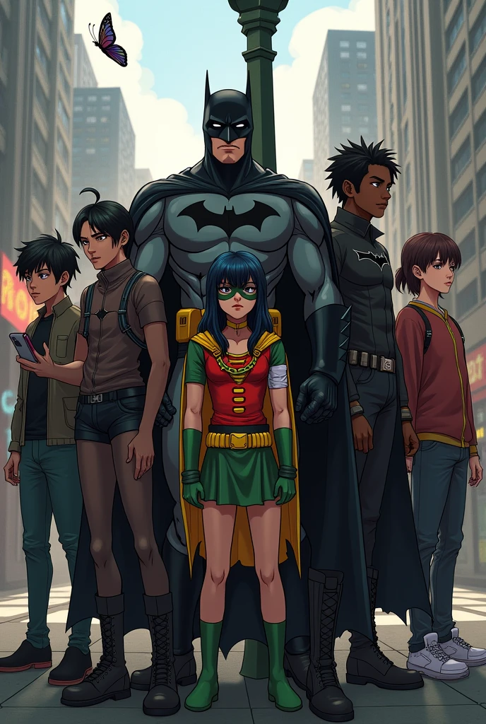 There have to be several people. The first will be Batman. The second will be a female Robin. There will be a pole. The fourth will be an FF addict. The fifth will be a teenager with a broken arm. The sixth will be an emo. The seventh will be a black teenager imitating Michael Jackson. The eighth will be a butterfly.