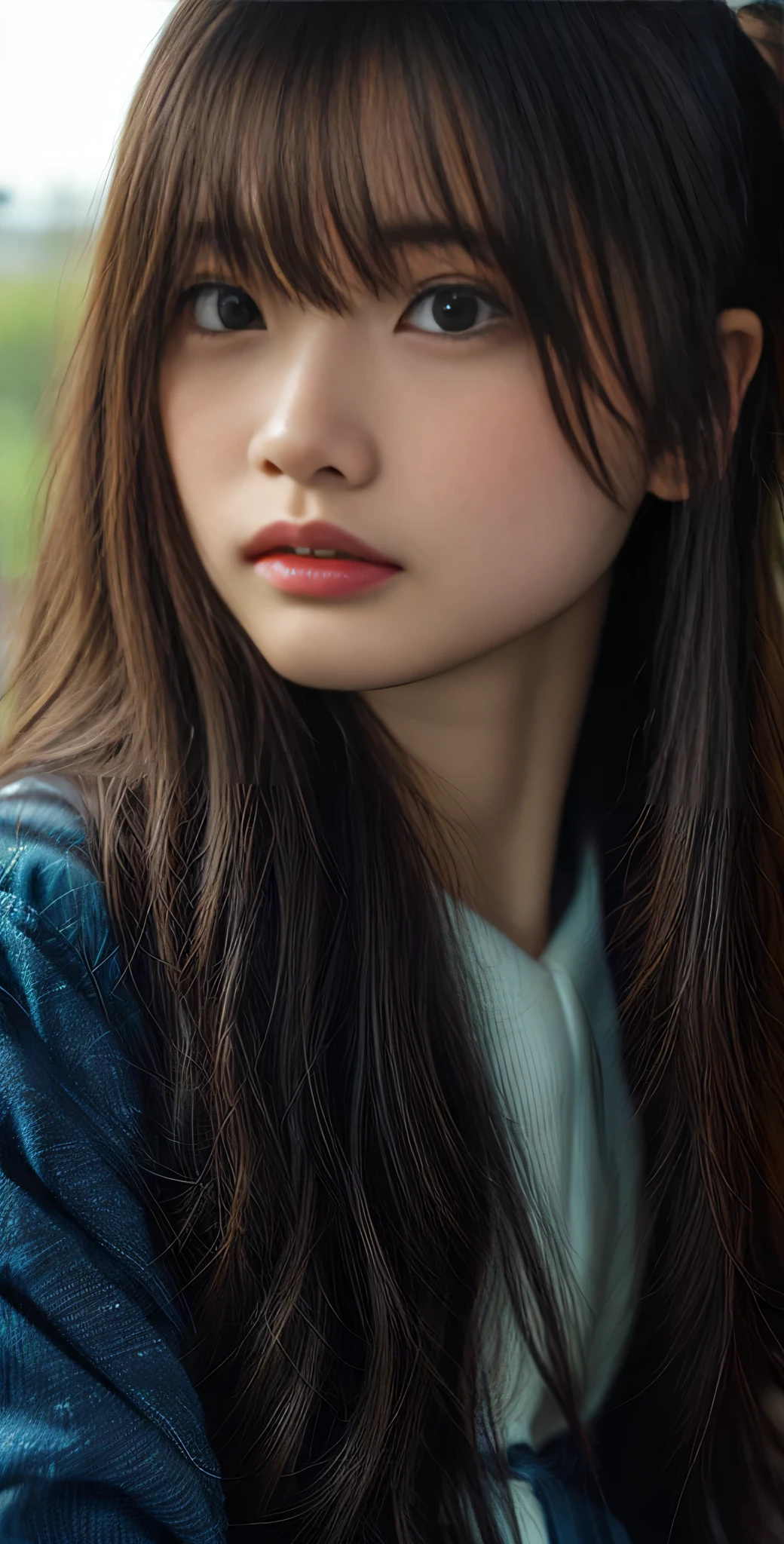 (logo、masterpiece、8k、Tabletop、RAW Photos、wonderful、最high quality、Photorealistic and very detailed CG composite 8k wallpaper、high quality、Very detailed、Narrative poem、Particle Effects、Dynamic Effects、Depth of the Boundary)What is written is、Cinematic Light、Lens flare、Ray Tracing)、Fantasy、(Purple Dress)、(night、Night Sky、Starry Sky、full moon)、(Girl looking up at the sky)、sit、cute、Japanese style、 (smile)、Long Hair、Strong winds、(Hair blowing in the wind)、Natural light、moonlight、(Landscape photography)、(Very huge and lewd breasts bigger than her face:1.Emphasis on 95)、(Low position)、(Low Angle)