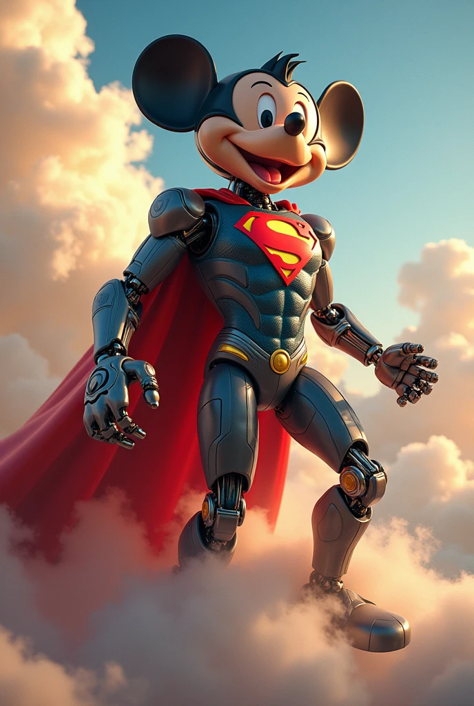 Monkey King Flying Cloud Transforms into Robot and Mickey Mouse and Superman Character