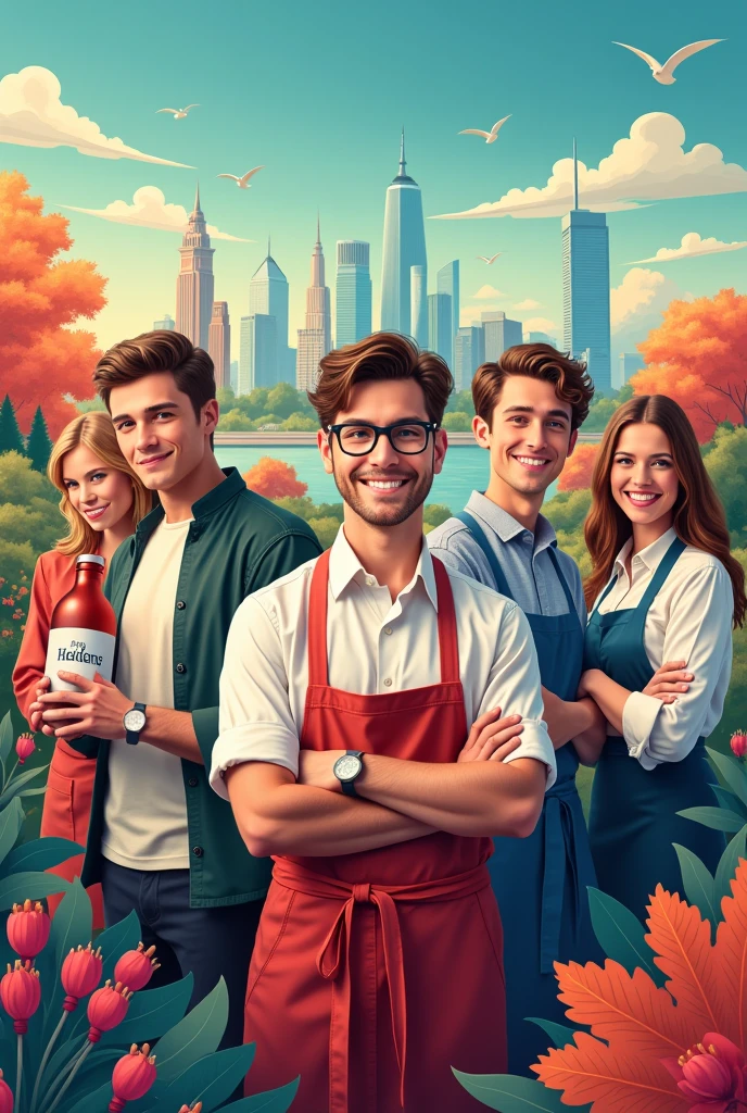 Attractive image highlighting internship opportunities in gastronomy and hospitality in the USA