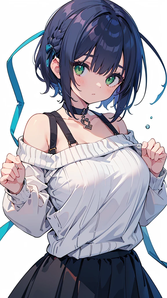 (Ultra-high resolutiOn top of that,masterpiece, AttentiOn top of that to detail, Highest quality), 8k,(Noel, short hair, French Braid, hair ribbOn top of that, Green Eyes, Black choker, collarbOn top of thate, chestの谷間, Off-the-shoulder sweater, White sweater, Check skirt),(Blessed,Captivating body、Ultra-detailed skin、Very beautiful eyes、Detailed Background),One Girl, (chest_On top of that_Glass,Breast Press, against Glass, hands On top of that Glass:1.2),Window fogging, Embarrassing, (White Background:1.7), (from frOn top of thatt:1.3),Five perfect fingers、Wide-angle shot,