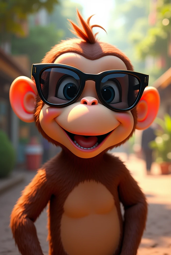 Curious George with sunglasses 